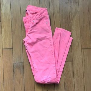 Bright pink American Eagle jeans